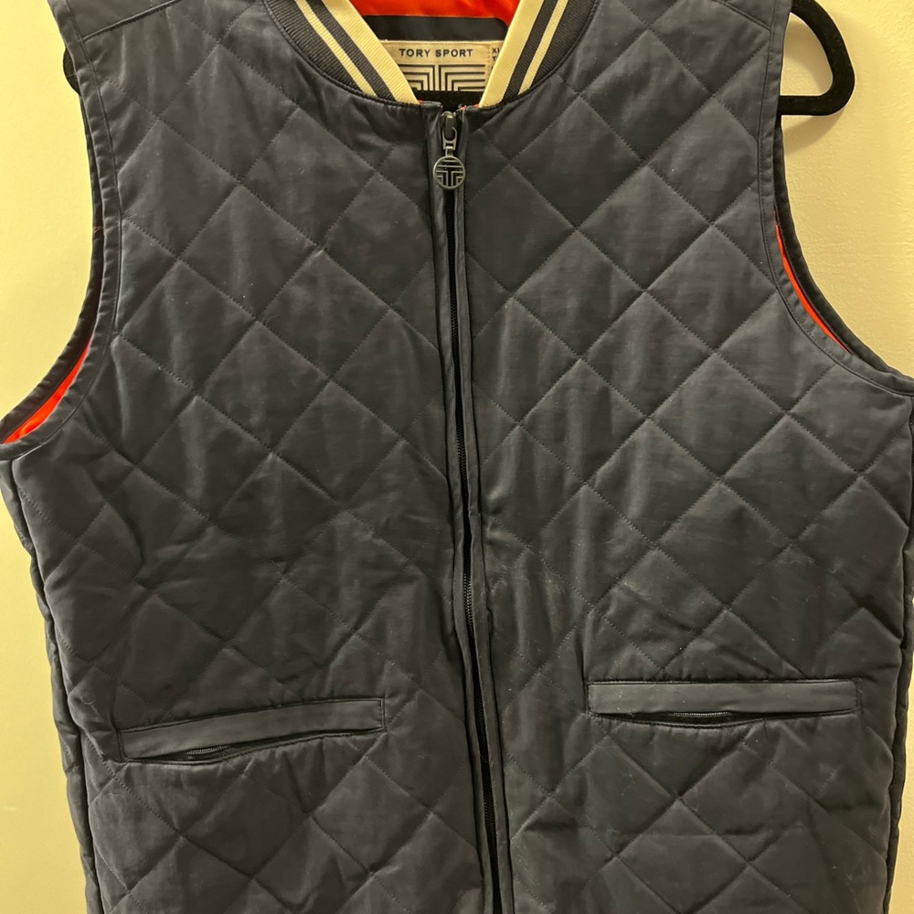 Tory Sport Quilted Vest - Gray